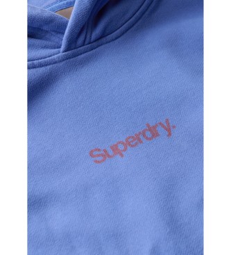 Superdry Lockeres Kapuzensweatshirt mit City-Logo blau