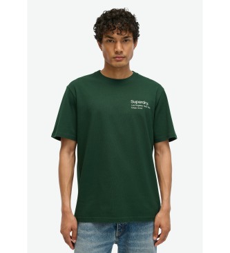Superdry Koszulka miejska Core Logo zielona