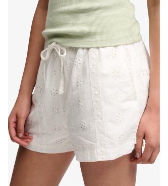 Superdry Short Brodado benvit