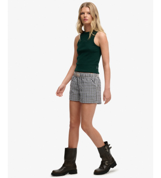 Superdry Marineblaue Streifenshorts