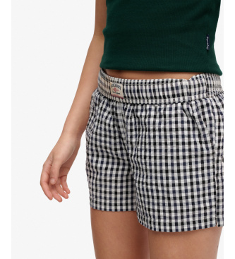 Superdry Marineblaue Streifenshorts