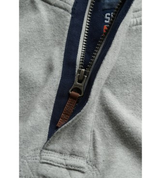 Superdry Classic Half pullover grey