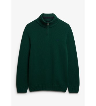 Superdry Trui met halve rits groen
