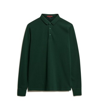 Superdry Polo manches longues en coton piqu vert