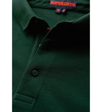 Superdry Polo manches longues en coton piqu vert