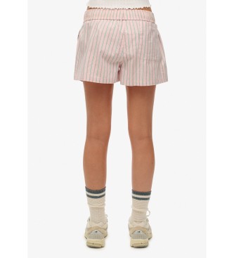 Superdry Szorty Stripe Elastic różowe