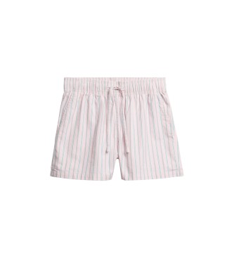 Superdry Szorty Stripe Elastic różowe