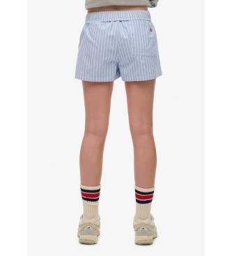 Superdry Korte broek Streep Elastisch blauw