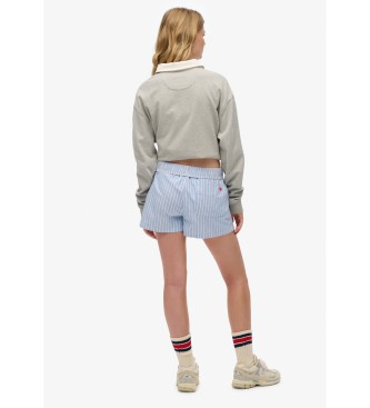 Superdry Korte broek Streep Elastisch blauw