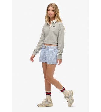 Superdry Korte broek Streep Elastisch blauw