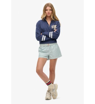 Superdry Korte broek Streep Elastisch groen