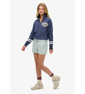 Superdry Korte broek Streep Elastisch groen