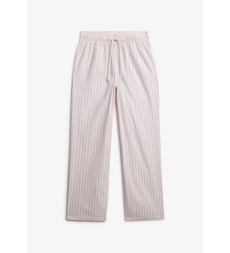 Superdry Katoenen Streep Elastische Broek roze