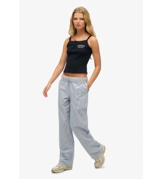 Superdry Streep Elastische broek blauw