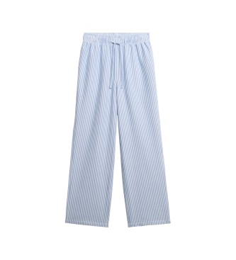 Superdry Streep Elastische broek blauw