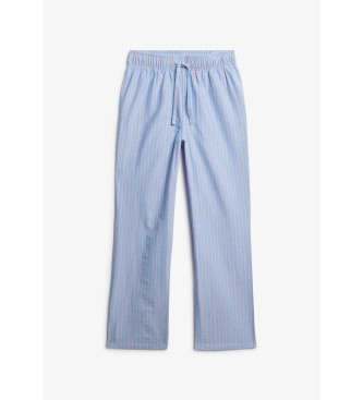 Superdry Streifen Elastische Hose hellblau