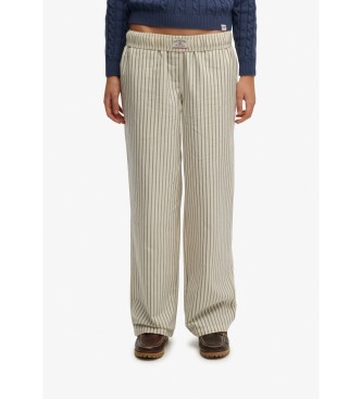 Superdry Pantal�n Stripe Elastic beige