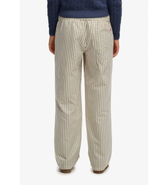 Superdry Pantal�n Stripe Elastic beige