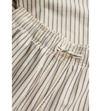 Superdry Pantal�n Stripe Elastic beige