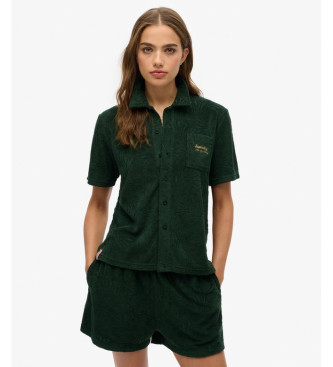 Superdry Camicia in spugna verde Country Club