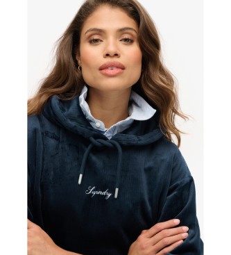 Superdry Country Club Sweatshirt Velours Los navy