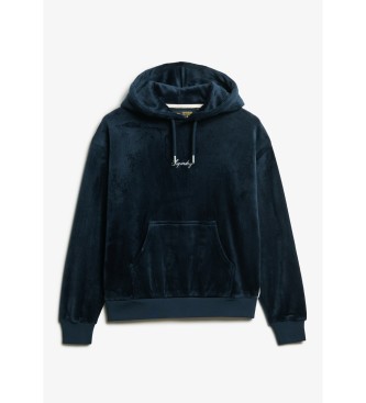 Superdry Country Club Sweatshirt Velours Los navy