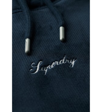 Superdry Country Club Sweatshirt Velours Los navy