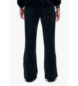 Superdry Country Club Velour Straight Pants navy
