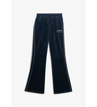 Superdry Country Club Velour Straight Pants navy