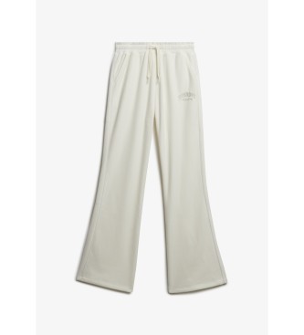 Superdry Country Club Velour Straight beige bukser