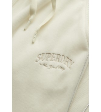 Superdry Country Club Velour Straight beige bukser