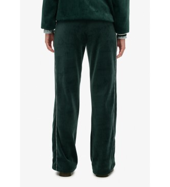 Superdry Country Club Velour Straight Trousers grn