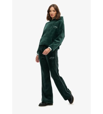 Superdry Country Club Velour Straight Trousers grn