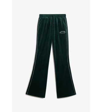 Superdry Country Club Velour Straight Trousers grn