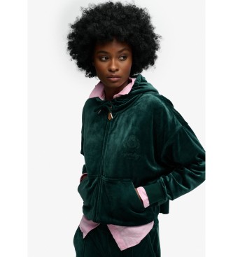Superdry Sweatshirt Country Club Velour vert