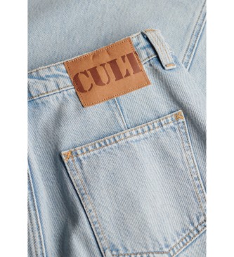 Superdry Blå Denim Cargo Maxi-nederdel
