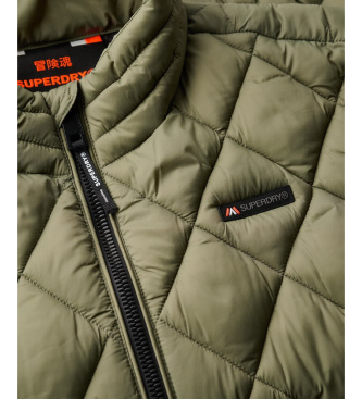 Superdry Diamant Quiltet jakke grøn
