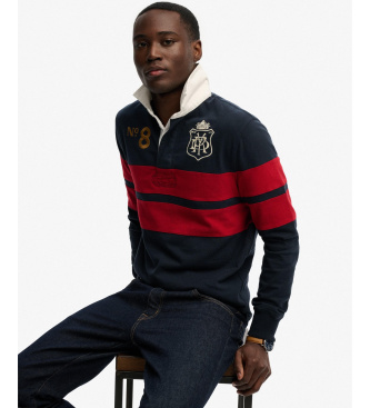 Superdry Double Rugby navy polo shirt