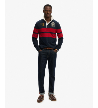 Superdry Double Rugby navy polo shirt