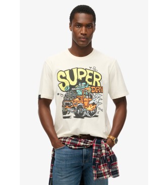 Superdry T-shirt Dragnut Odd Rods em branco