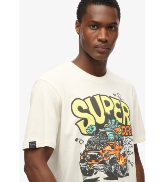 Superdry T-shirt Dragnut Odd Rods em branco