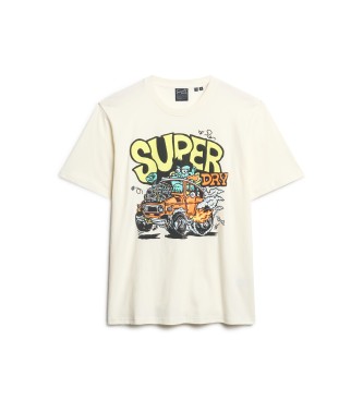 Superdry T-shirt Dragnut Odd Rods em branco