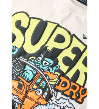 Superdry T-shirt Dragnut Odd Rods em branco