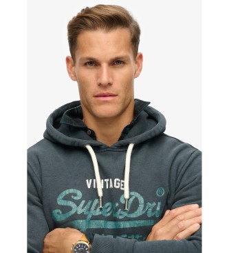 Superdry Sweatshirt Logo Duo Vintage navy