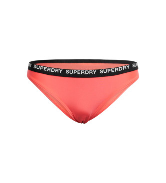 Superdry Klasične roza raztegljive spodnjice bikinija