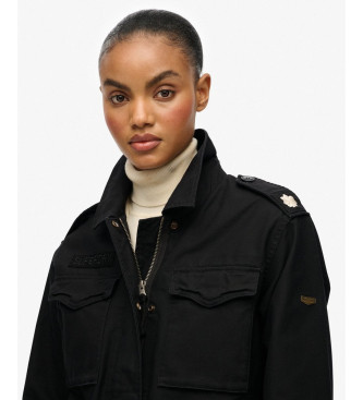 Superdry Casaco de campo embelezado preto