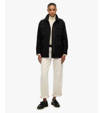 Superdry Casaco de campo embelezado preto