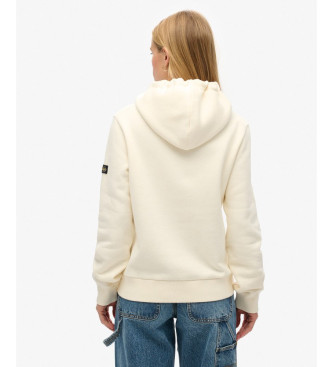 Superdry Sweatshirt com capuz grfica com logtipo Vintage branco e acabamentos