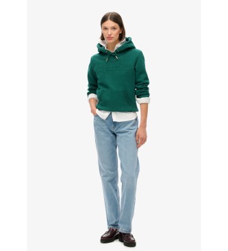 Superdry Sweatshirt verde com relevo