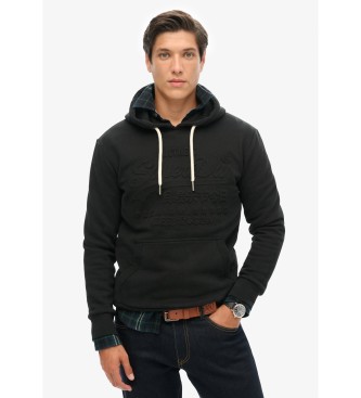 Superdry Sudadera Embossed Vl Graphic negro